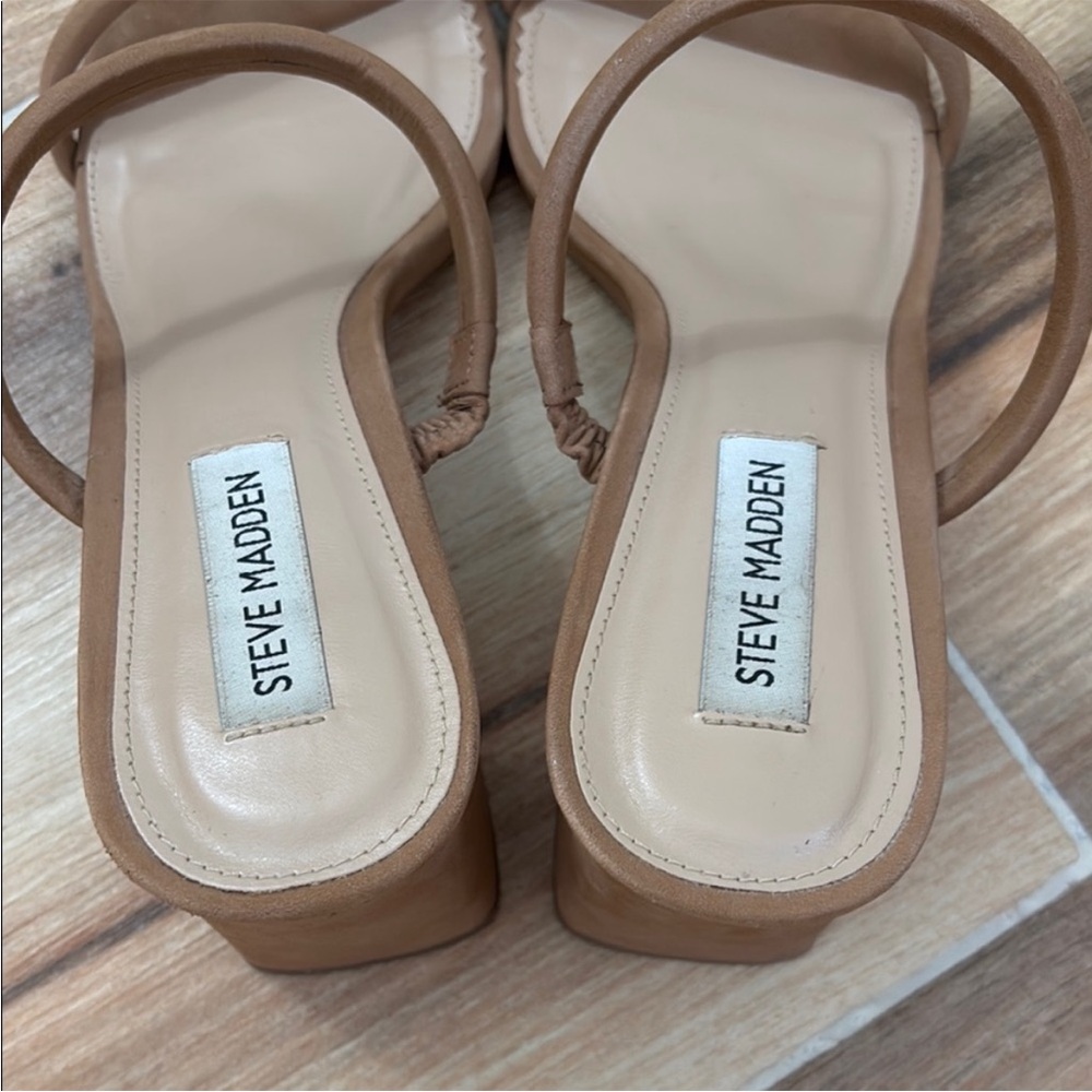 Steve Madden Brown Strappy Heels - Picture 2 of 4